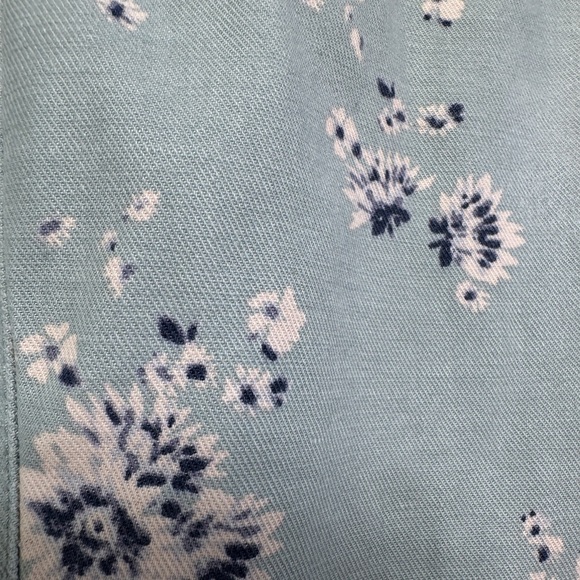 GAP | Overall Style Blue Floral Linen Blend Dress - Picture 7 of 7